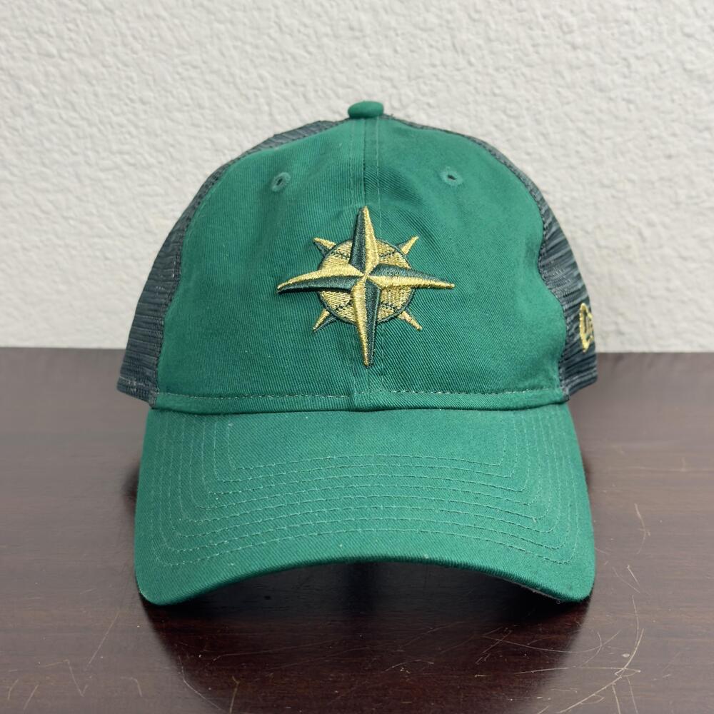 Seattle Mariners Hat Cap Strap Back Mens New Era Kelly Green St Patricks Day